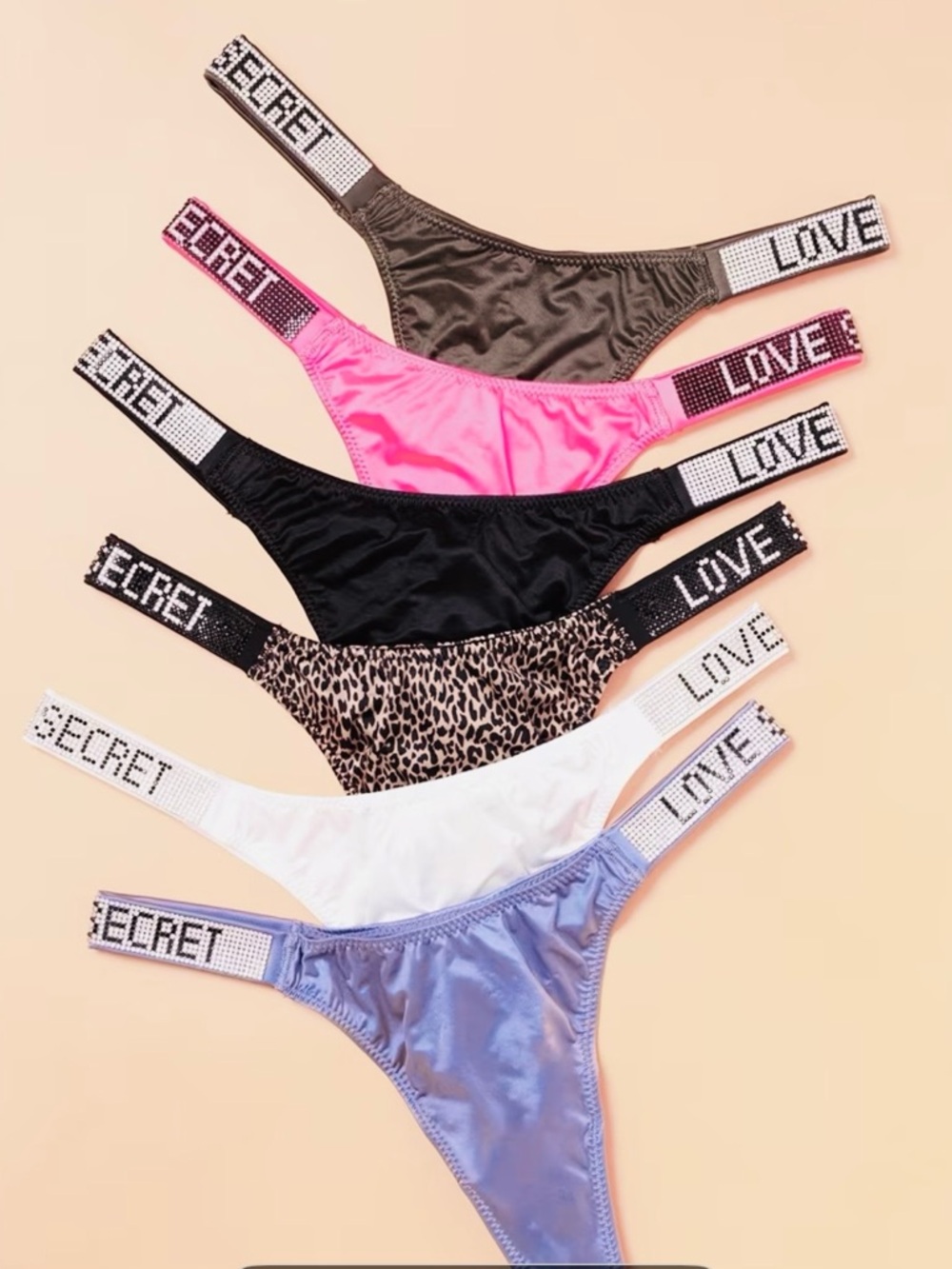 Rhinestone Thong Panties